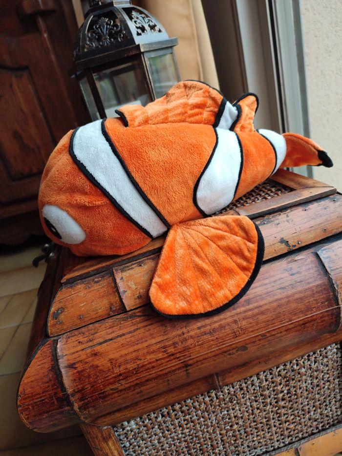 Nemo Disney poisson doudou peluche noir blanc orange - photo numéro 2