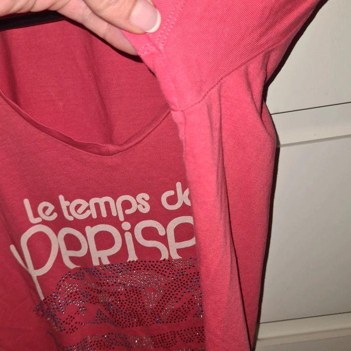 Tee shirt rose Le temps des cerises femme t 38 - photo numéro 5