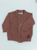 Gilet zip marron 3 mois 100%coton