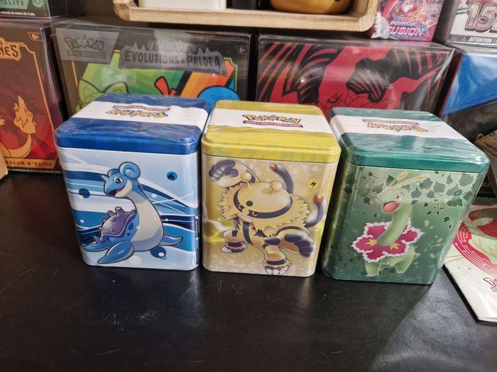 Lot de 3 tin cube 2022pokemon