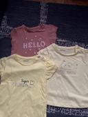 Lot 3 tshirts bebe fille Vertbaudet 6m