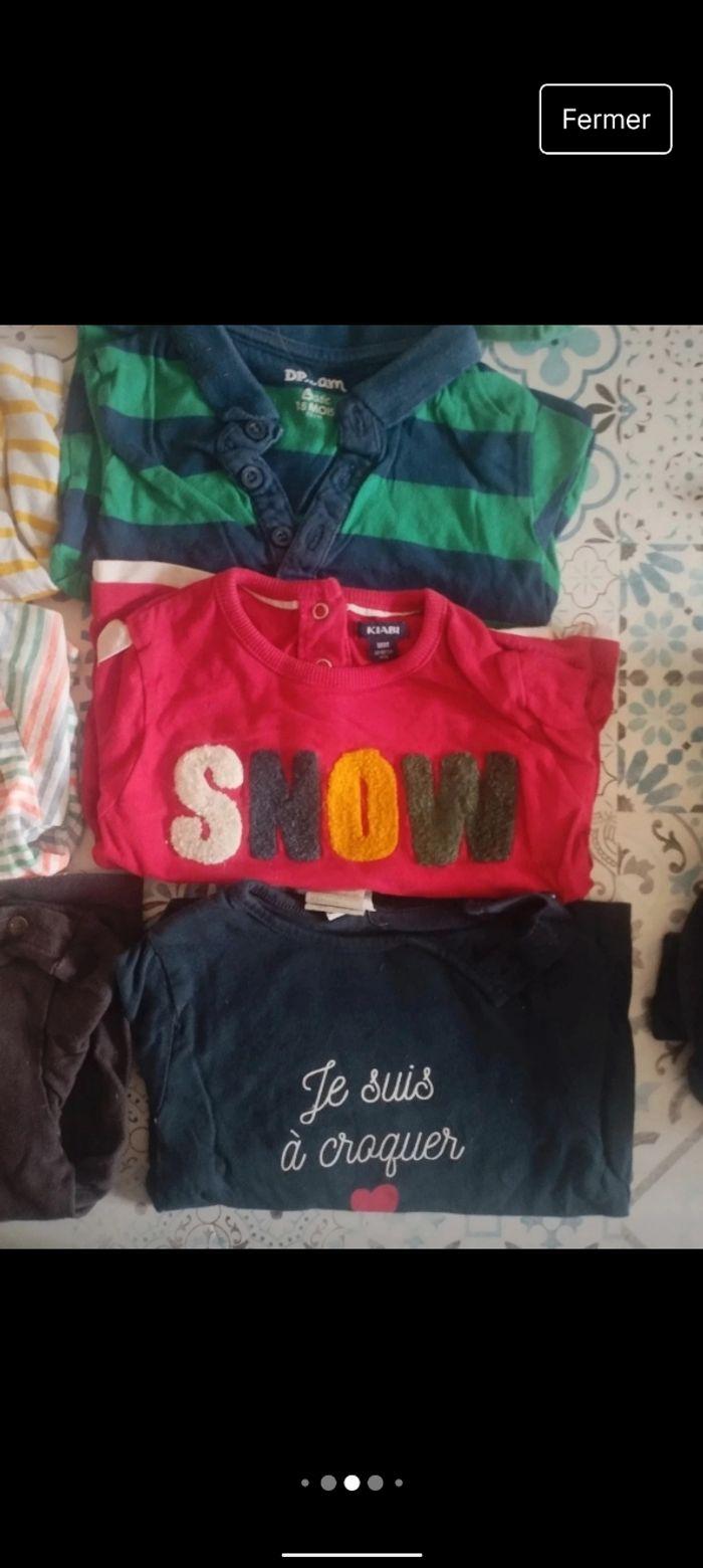 Lot de 18 t-shirts manches longues 18mois tbe garçon - photo numéro 4