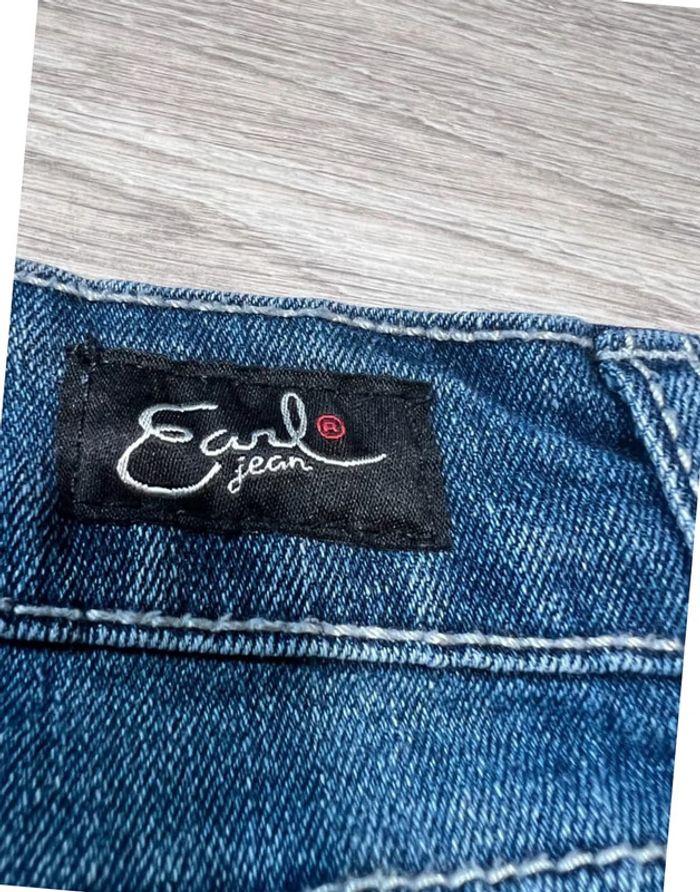 🩳 Short vintage brodé en jean Earl Jean Bleu Taille XS 🩳 - photo numéro 7