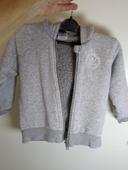 Gilet moumoute adidas gris 3 ans