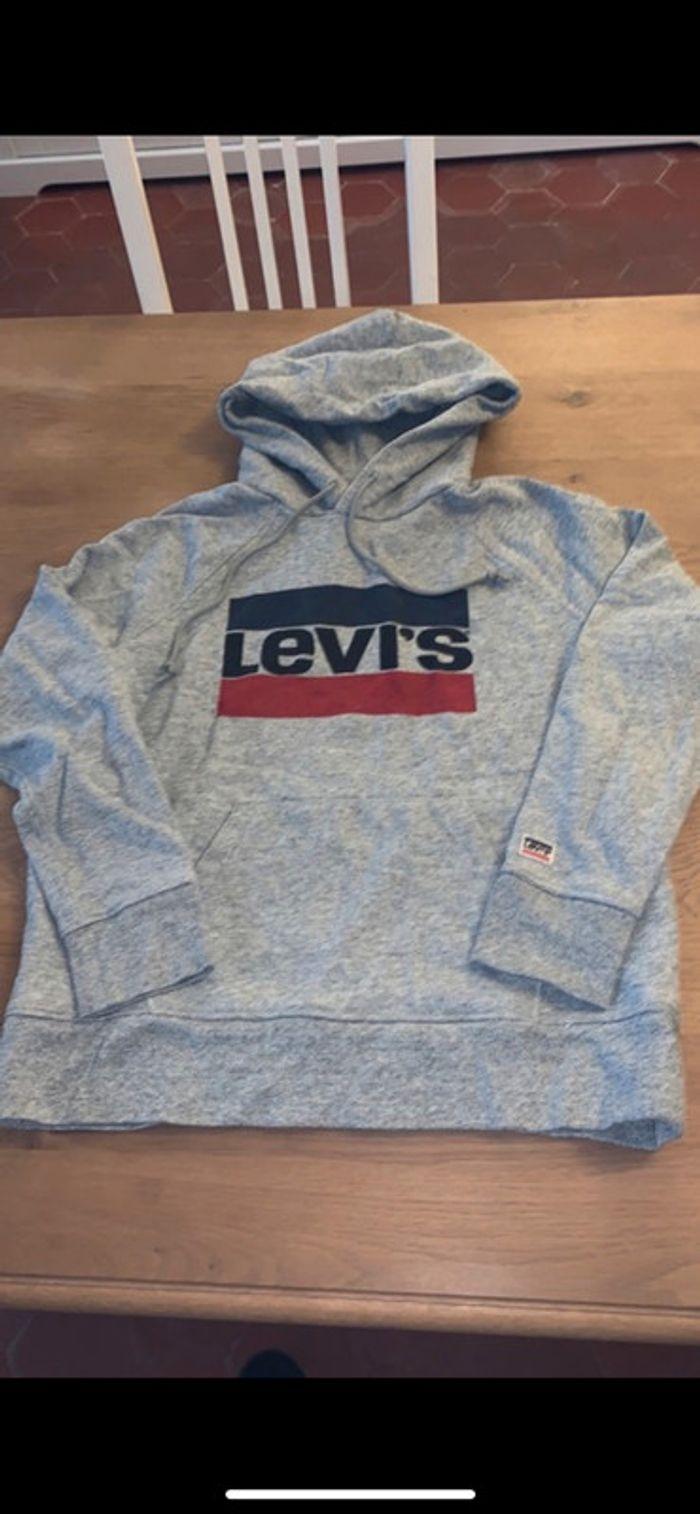 Sweat gris chiné à capuche - Taille S - Levi’s - photo numéro 1