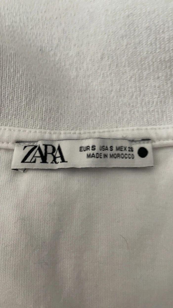 Polo blanc Zara taille S - photo numéro 3