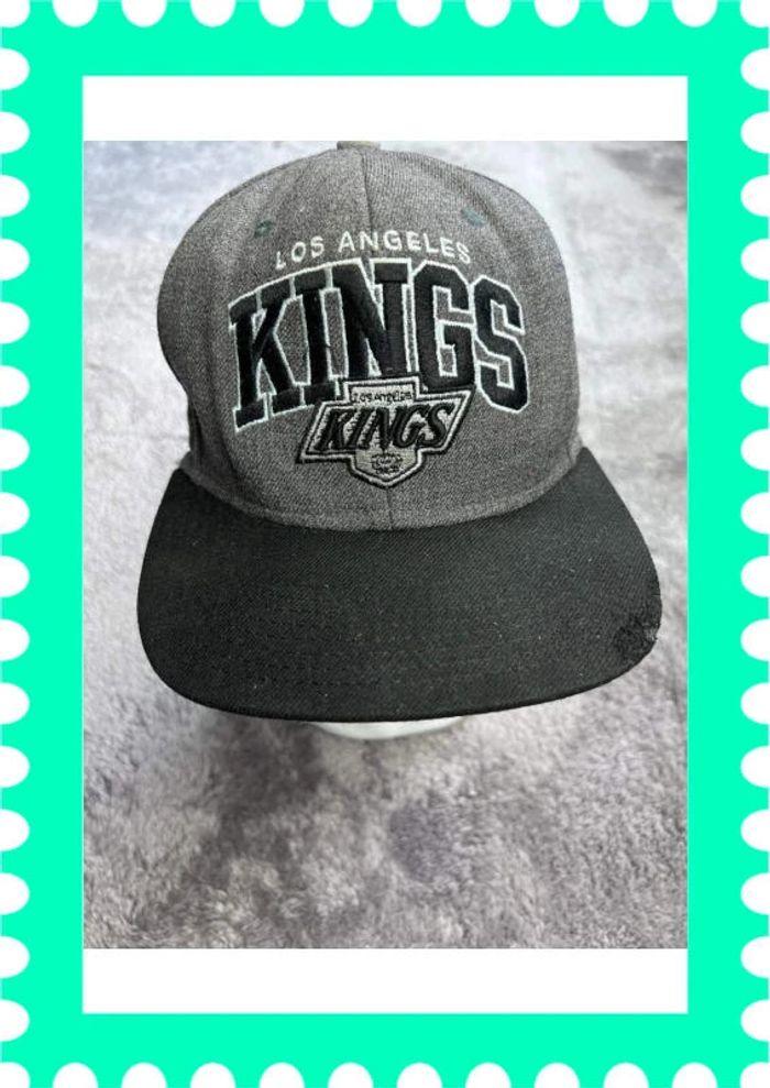 🧢 Casquette en laine Mitchell & Ness Los Angeles Kings Vintage Hockey NHL Grise  🧢 - photo numéro 1