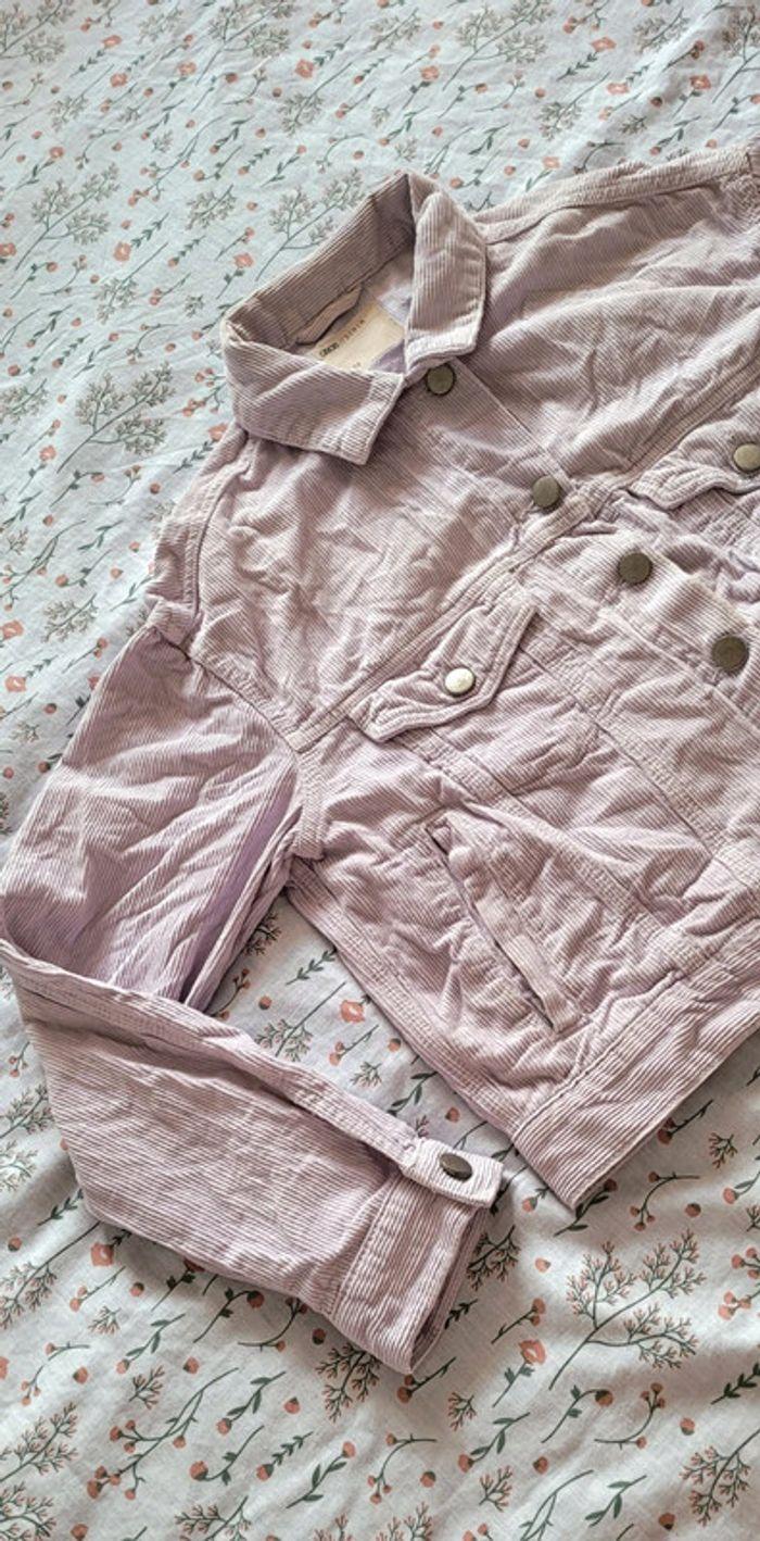 Veste blouson lila mauve pastel Asos Taille 40 - photo numéro 4