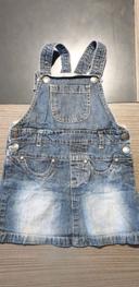 Robe salopette en jeans 18 mois