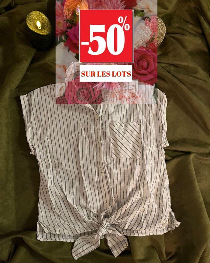 Chemise sans manches  rayures taille 34 - photo numéro 1