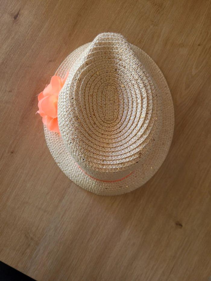 Chapeau à ruban et fleurs fille - taille 54 - photo numéro 7