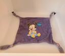 Doudou plat carré violet bébé baby mickey