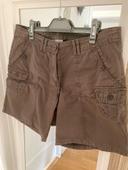 Short toile marron T42