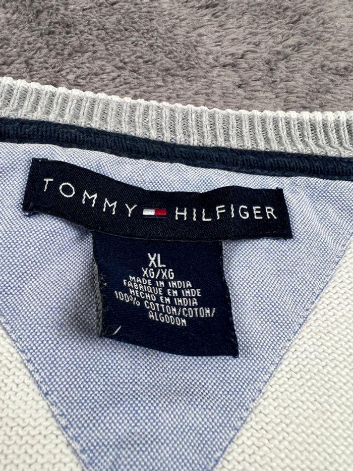 👕 Sweat Tommy Hilfiger Vintage sans manche Logo Brodé Blanc Taille XL 👕 - photo numéro 5