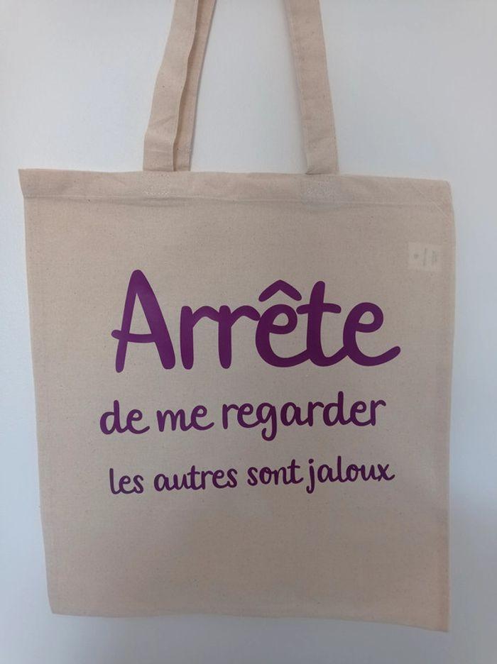 Sac tote bag texte humour - photo numéro 14