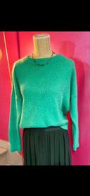 Pull vert Ballerina taille unique 15% laine