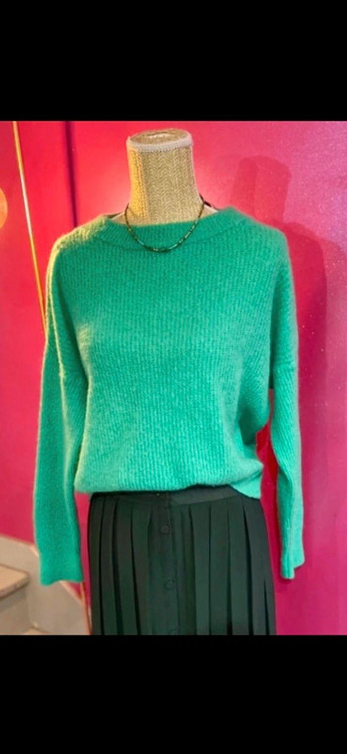 Pull vert Ballerina taille unique 15% laine - photo numéro 1