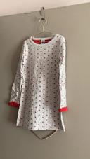 Petit Bateau robe grise à pois 5 ans