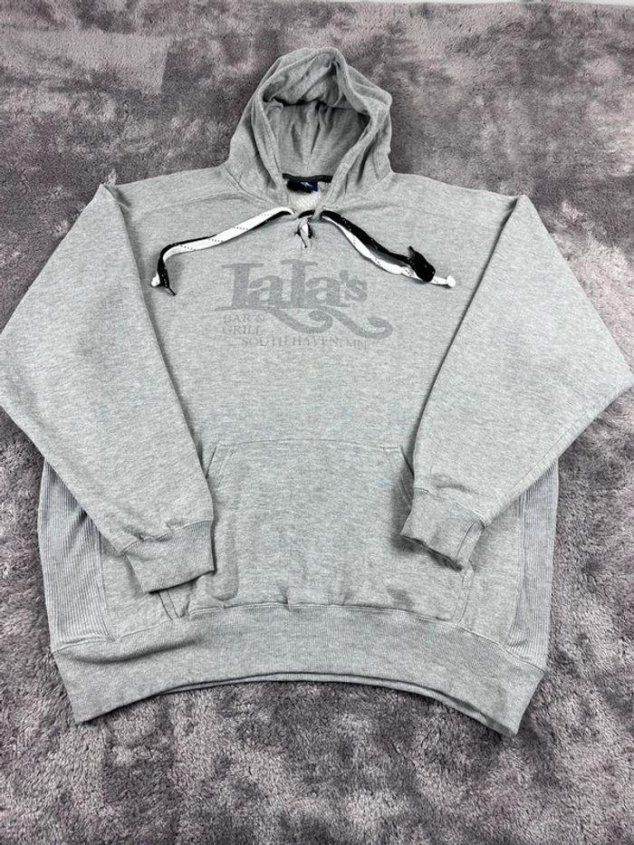 👕 Sweat à capuche Veste University Rare Vintage y2k 90s 2000s Lala’s Gris Taille XXL 👕 - photo numéro 1