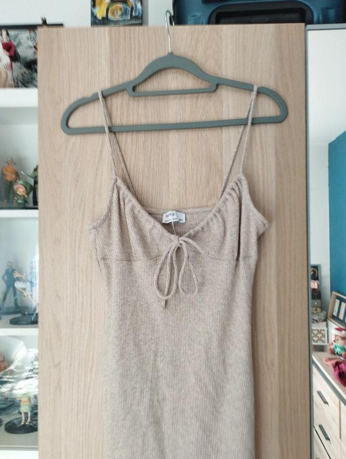 Robe côtelé beige Bershka - Taille M 38 - photo numéro 4