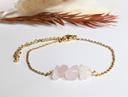 Bracelet pierre naturelle quartz rose