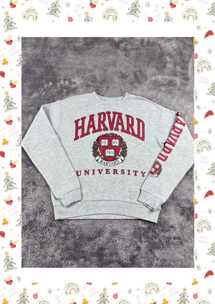 👕 Sweat à capuche Veste University Rare Vintage y2k 90s 2000s Harvard Gris Taille S 👕 - photo numéro 1