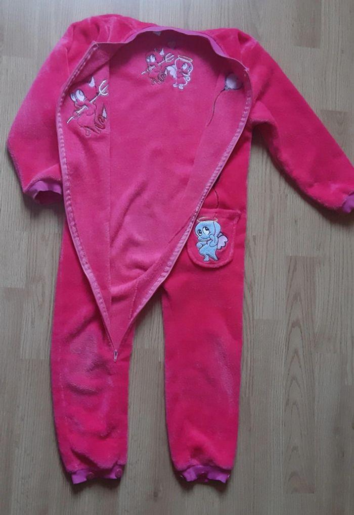 Pyjama chaud 1 pièce rose/ Onesie zonder voeten meisje 6jaar - photo numéro 4