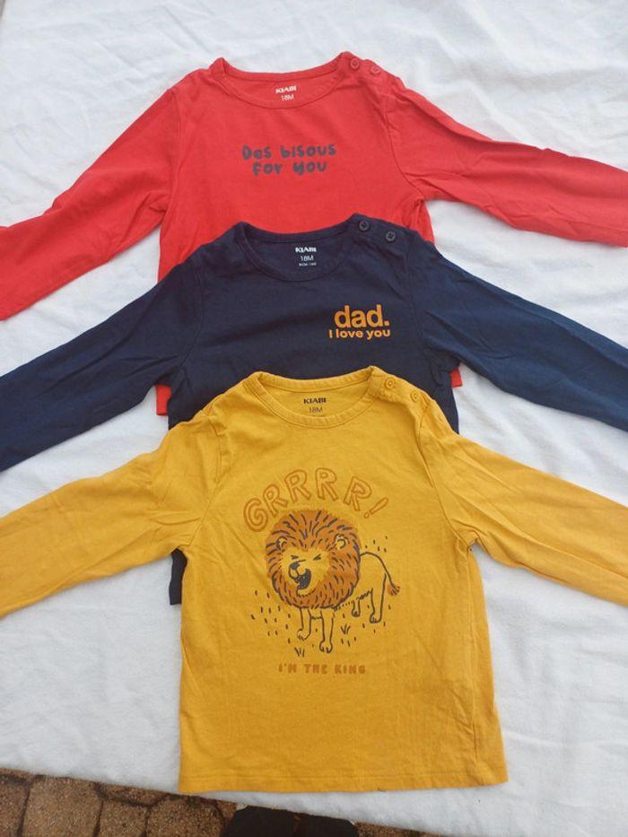 Lot de 3 tee shirts taille 18 mois neuf - photo numéro 1