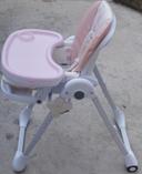 Chaise haute kinderkraft rose