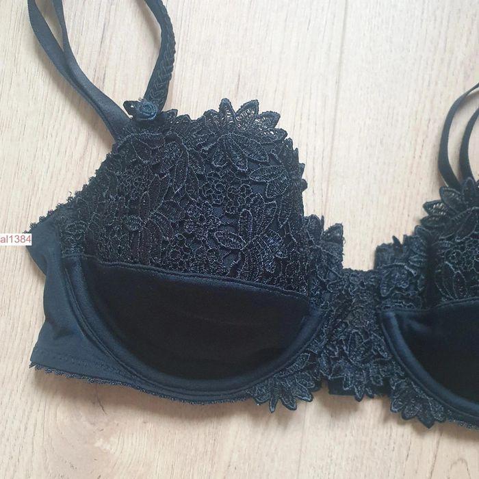 Soutien gorge noir dentelle coque fine armature - Allande - Taille 85B - photo numéro 2