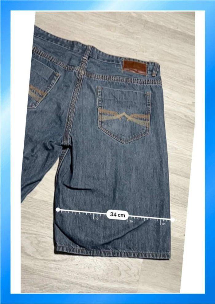 🩳 Short vintage brodé hip hop Ecko UNLTD en jean Bleu Taille 40 XL 🩳 - photo numéro 3