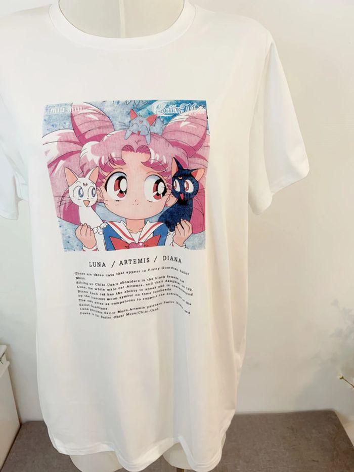 T-shirt Oversize Cute Kawaii Sailor Moon - photo numéro 4