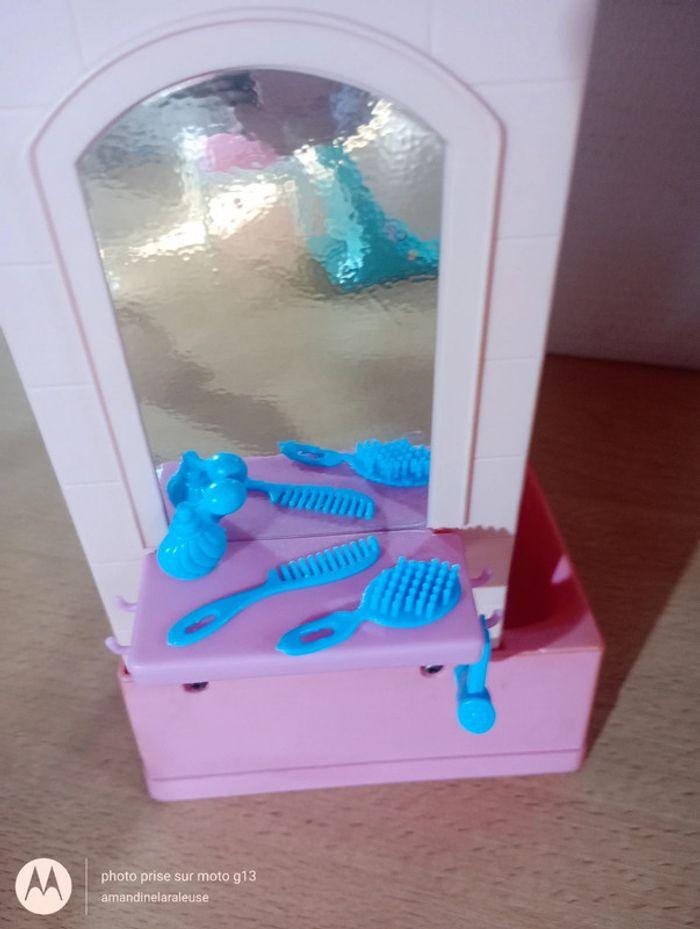 Salle de bain Douche avec socle inclus et étagère miroir Barbie zima vintage - photo numéro 12