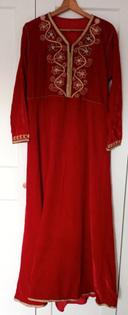 Caftan velours rouge