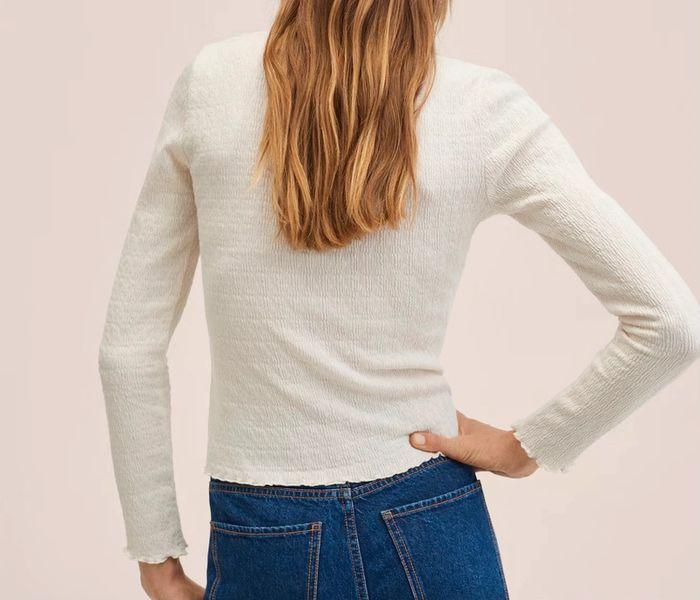 Pull en coton texturé écru - Mango - photo numéro 5