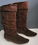 Paire de bottes en velours taille 35 en bon etat