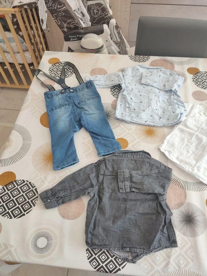 Lot de 3 chemise et 1 pantalon avec bretelles - photo numéro 6