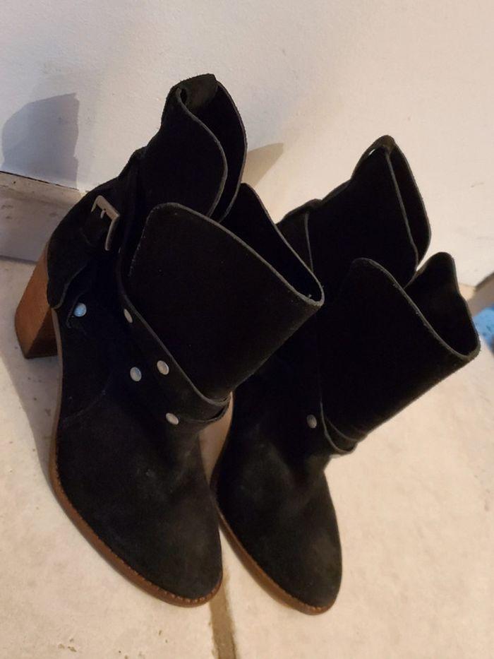 Bottes Taille 40 San Marina en Cuir Noir - Talon 8.5 cm, Stabilité et Confort Exceptionnels - photo numéro 15