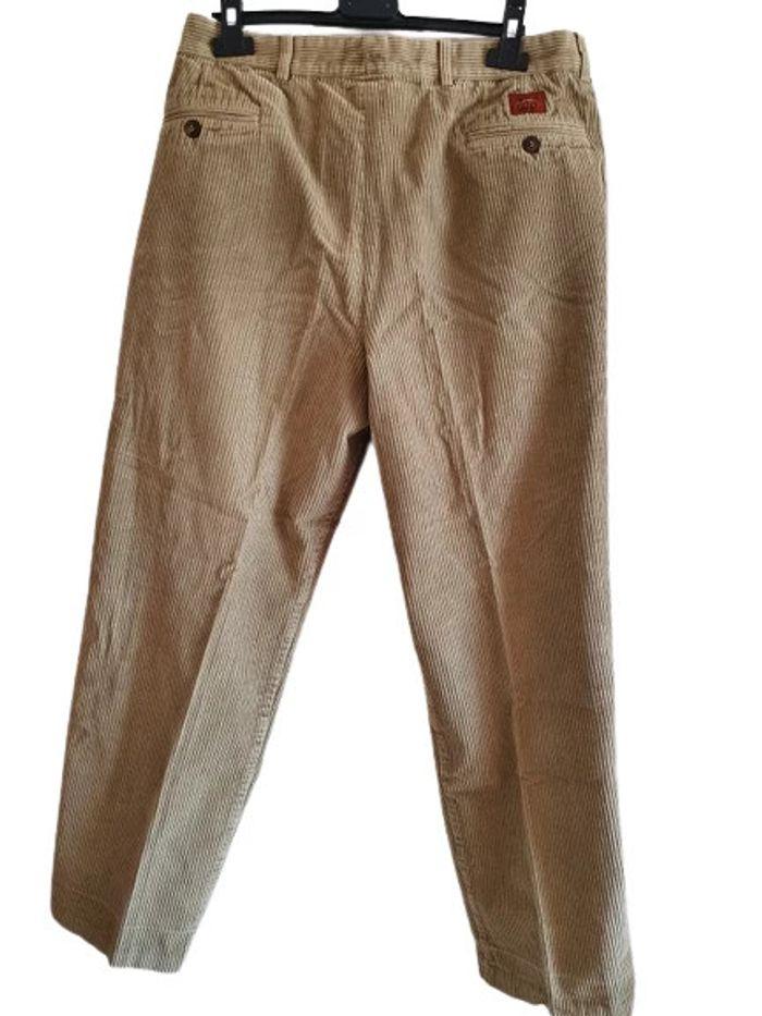 Pantalon Velours Crème "Status" Taille 42 - photo numéro 2