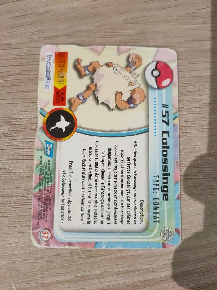 Cartes Pokémon TOPPS #16 Roucool et #57 Colossinge - photo numéro 6