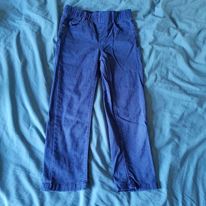 Pantalon bleu toile de coton taille 6 ans - photo numéro 2