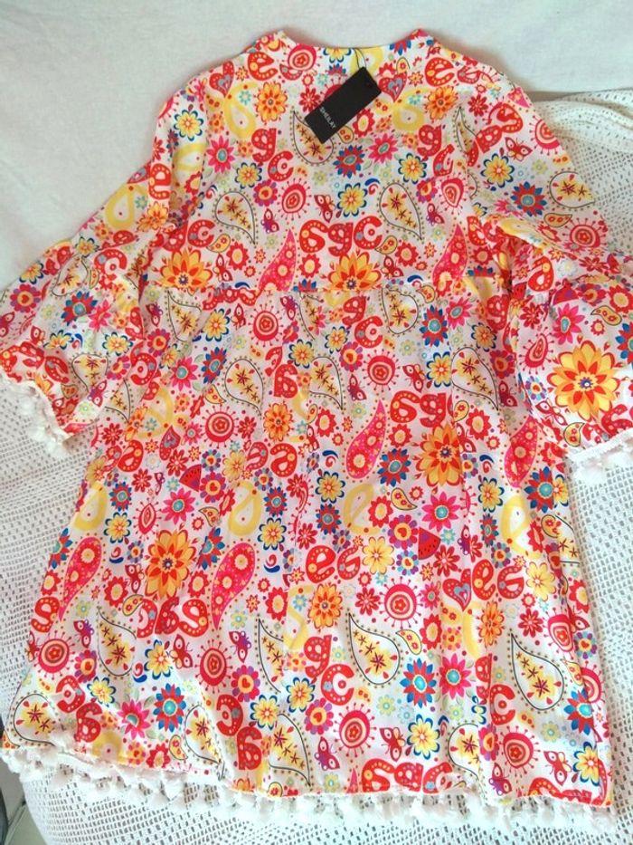 Robe bohème été multicolore t : L - photo numéro 5