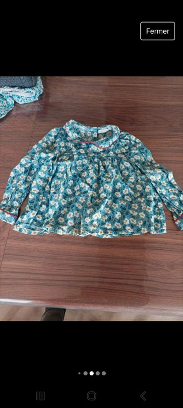 Lot de 2 robes hiver et une blouse fille 3 ans - photo numéro 7