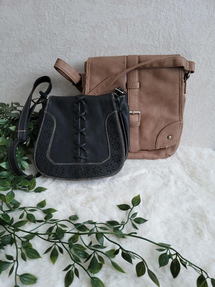 Lot sac bandoulière noir taupe - photo numéro 1