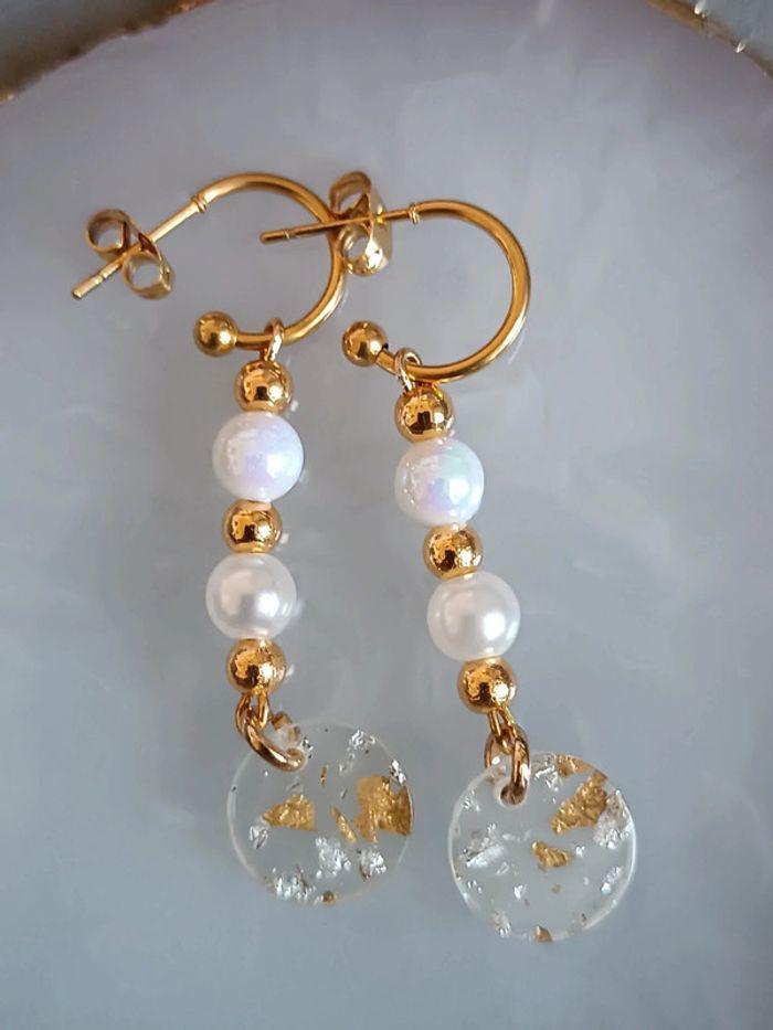 Jolies boucles d'oreilles pendantes - photo numéro 2