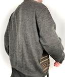 Pull vintage avec motif en laine marron taille XXXL