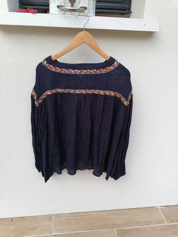 Blouse fluide hippie chic bleu marine Taille S Sweewë - photo numéro 10