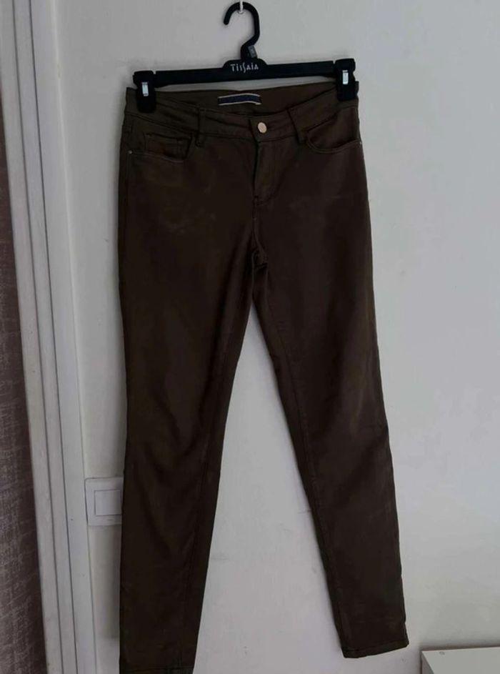 Pantalon  skinny  massimo dutti kaki - photo numéro 1