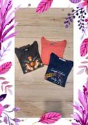 Lot 3 tee-shirts fantaisie manches longues fille 4 ans