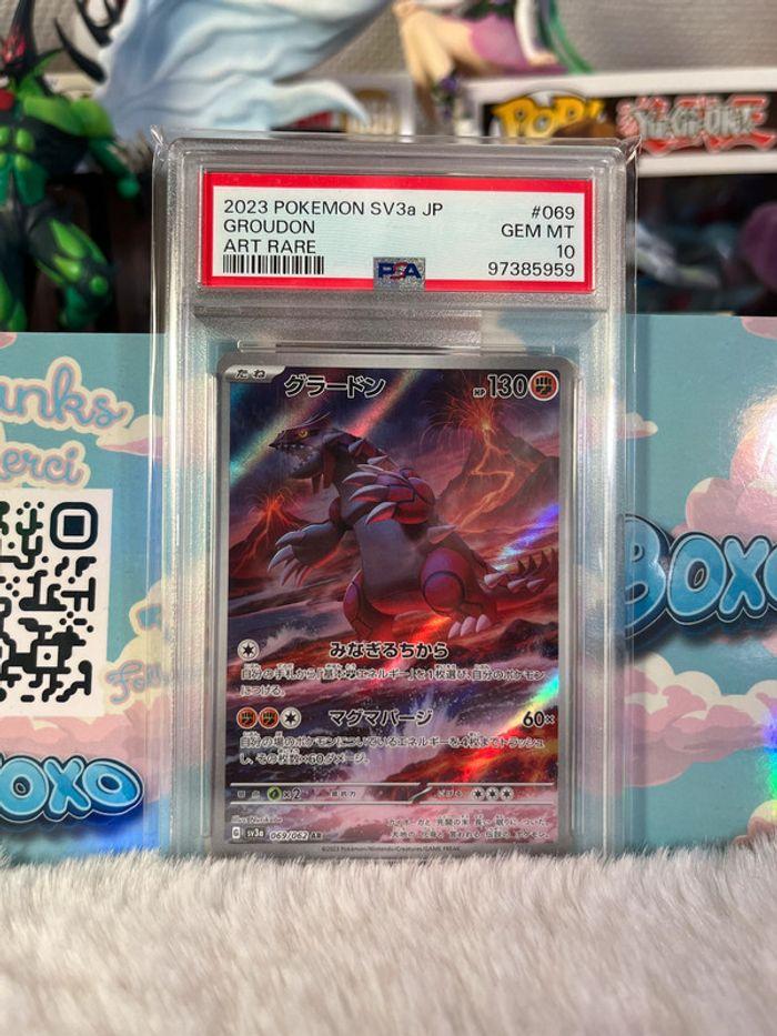 Carte Pokémon PSA10 Groudon AR SV3a - photo numéro 1